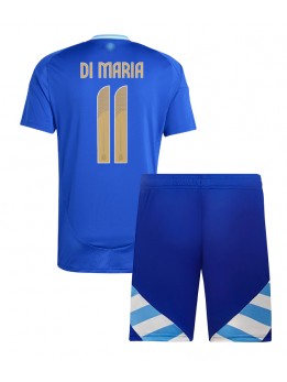 Argentinien Angel Di Maria #11 Auswärts Trikotsatz für Kinder Copa America 2024 Kurzarm (+ Kurze Hosen)